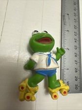 Vintage 1986 McDonald  s Muppet Babies Baby Kermit On Skates Happy Meal S15 