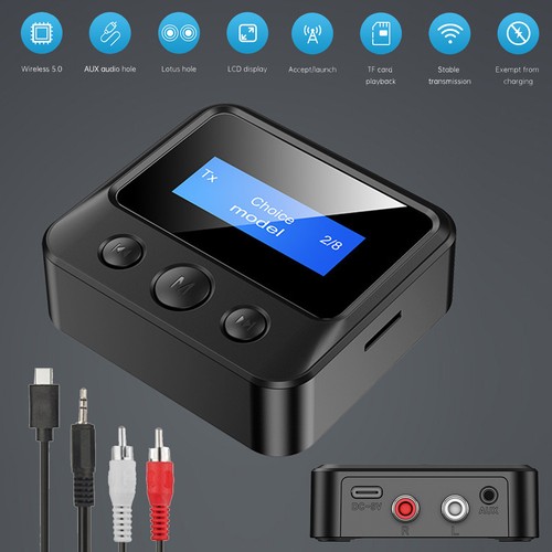 Adaptateur audio Bluetooth émetteur-récepteur numérique 3,5 mm AUX vers RCA HiFi noir - Photo 19/19