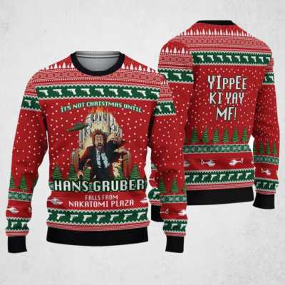 BG Nakatomi Plaza Christmas Ugly Knitted Sweater, Die Hard