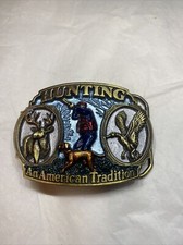 Vintage Hunting An American Tradition 1986 Belt Buckle Great American Buckle New