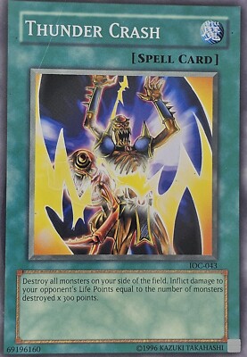 A962 YUGIOH SPELL CARD THUNDER CRASH IOC-043 | eBay