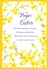 Religious EASTER Card Yellow Flowers, The Hope of Easter by DAYSPRING + Envelope