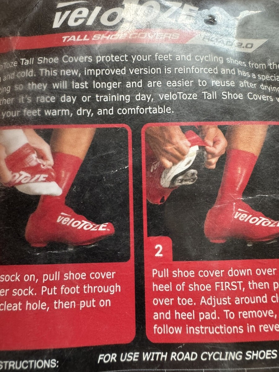 VeloToze Tall Shoe Cover (Viz Orange) Cycling Shoe Covers Size