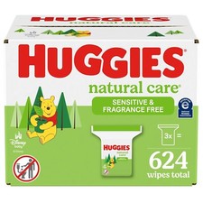 Natural Care Sensitive Baby Wipes Hypoallergenic 99 Water 624 Wipes Total