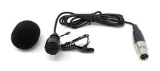 Lavalier Lapel Mic for SHURE Wireless w/ 4 pin XLR Connector Metal Mic Clip