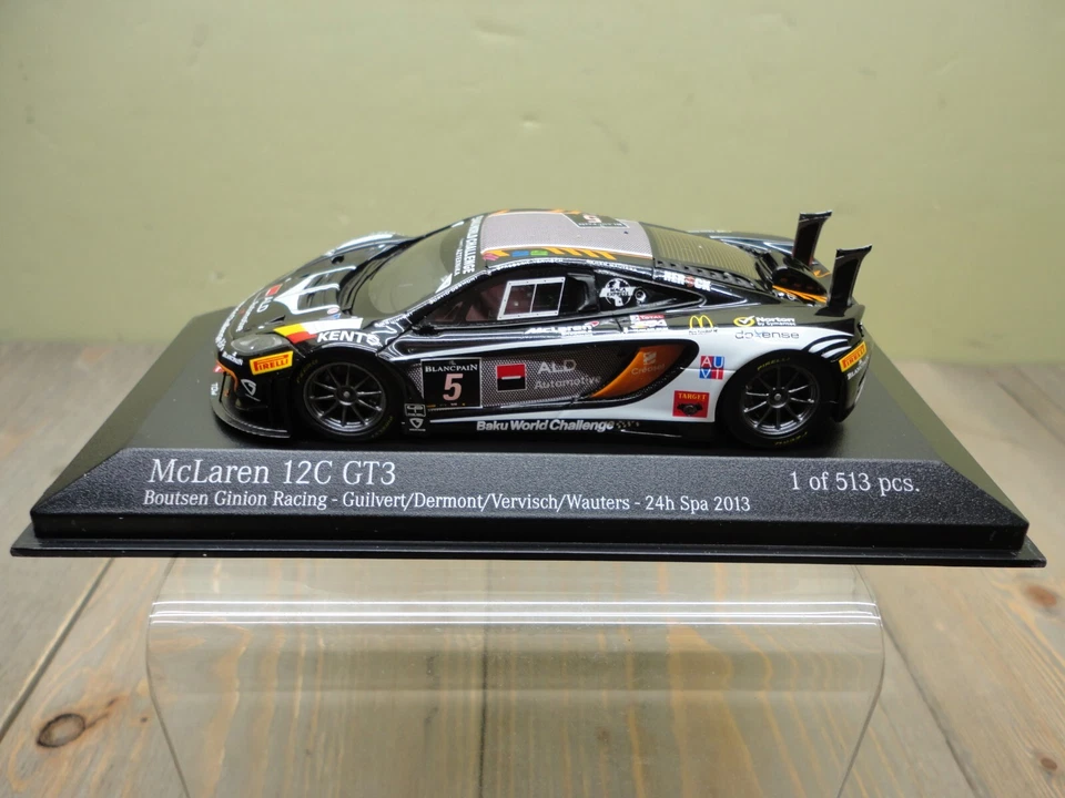 McLaren MP4/12C GT3 2013 1/43 Minichamps Boutsen Ginion Racing 24h Spa 437131305 Foto 2 de 4