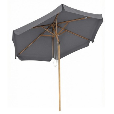 Sekey Sonnenschirm Ø200 cm Holzoptik knickbar Balkonschirm Terrasse Hof