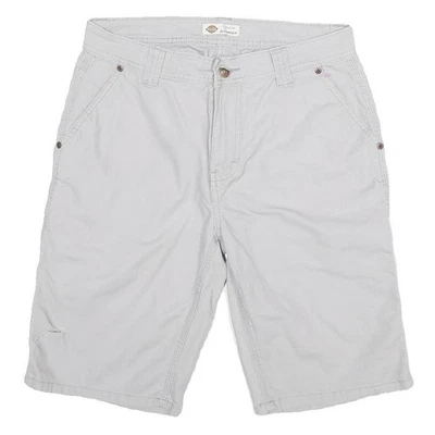 Shorts DICKIES Femme Blanc Casual Mélange De Coton M W29 Travail Poches - Photo 1/4