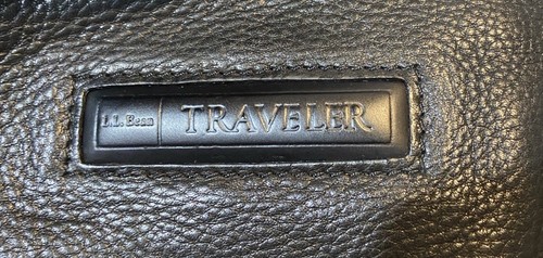 L.L. Bean Schwarz Leder Ameribag Gesunder Rücken Sling Rucksack Umhängetasche 18" - Bild 11 von 12