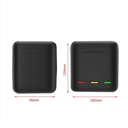 5V/2.4A 3 Slot Charger Storage Battery Charging Box Case For Hero 9 10 Black - Picture 5 of 15