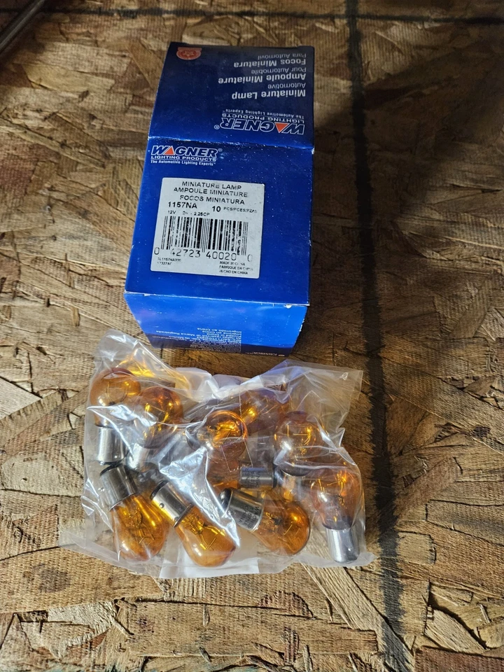 NEW WAGNER 1157NA Amber Turn Signal Lamp Auto Light Bulbs (10) - Image 2 of 4