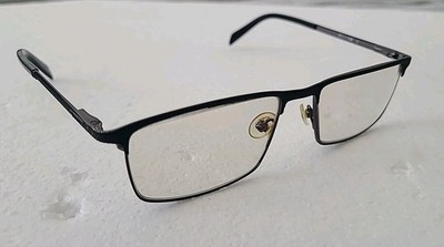 Men's Helium Eyeware HE4274  Blk Metal Rectangular Full Rim with Hardshell Case