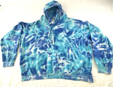 Tie Dye Blue White Pullover Hoodie Size 3 XL Unisex Adults Unbranded