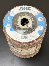 10 new ARC Abrasives 1067355 4-1/2 x 7/8 Sanding Flap Discs 60 Grit ZA Zirconium