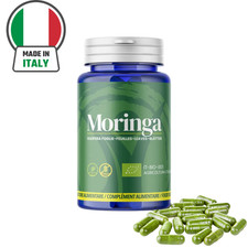 Moringa Oleifera Bio 100 Capsule Polvere Pura Energia Sport Superfood Naturale