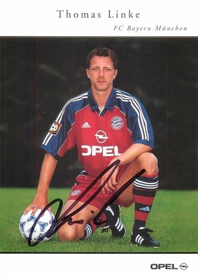 Autogramm Thomas Linke - Fussball FC Bayern - Autogrammkarte handsigniert