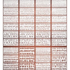 Small Letter Stencils for Painting - 36 Pack Alphabet Letter and Number Templ...