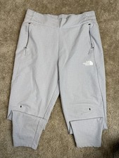 The North Face Pants Women s Size Large Gray Tekware Grid Fleece Pockets