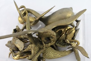 Vintage Brass Bird Ornaments Various Sizes & Styles Job Lot 7568g