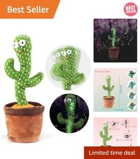 LED Singing Cactus Toy - Mimics Speech Dances, Perfect Gift for Kids