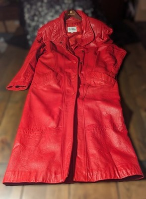 High Quality red Leather Coat Excellent Condition