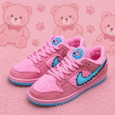 SB Dunk Low x Grateful Pink Bear Men Size US 7-12