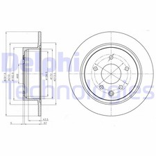 2x DELPHI Disque de frein Arrière pour RENAULT Koleos I (HY) 292mm BG4108C