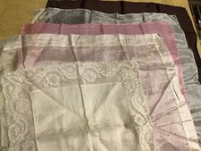 Five Vintage Handkerchiefs, Multicolored- Different Sizes, Very Cute, Silk/Other