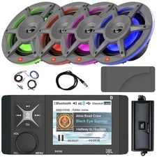 JBL R4500 Bluetooth Receiver, 4x 6.5" 300W Speakers, Amplifier, Kit, Antenna