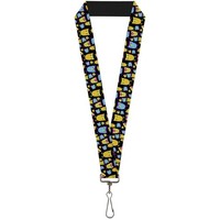 "Buckle-Down Lanyard-1.0\"-Owls W/Outline Black/Multi Neon 22\" X 1\" Mu (Us Import)"