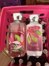 Bath  Body Works PLUMERIA 8 oz Lotion  10 oz Shower Gel RARE RETIRED