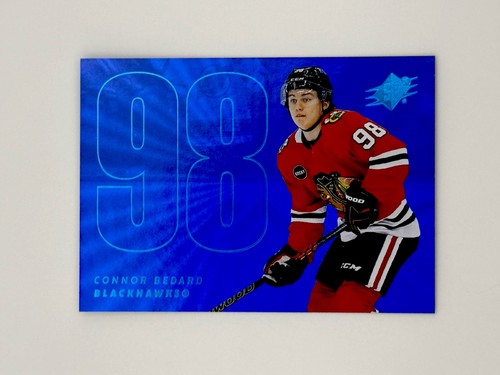 Connor Bedard 2024-25 Upper Deck SPx Blue Radiance 41/100 Blackhawks #98