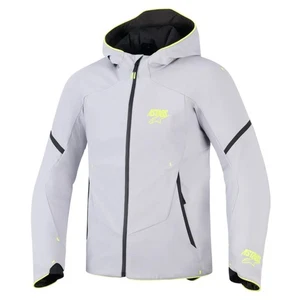 Alpinestars Aeroshell Waterproof Jacket Mid Grey Yellow Fluo
