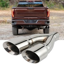 3inlet Gas Truck Dual Slant Exhaust Tip Throat Ss For Gmc Sierra 150025003500 3inlet Gas Truck Dual Slant Exhaust Tip Throat Ss For Gmc Sierra 150025003500