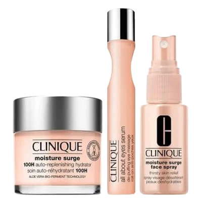 Clinique Moisture Surge Moisturiser All About Gift Set Eye Roll On Face Spray