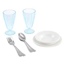 Little Tikes Sweet Spaces Dishware Set, White, Play Kitchen Cookware