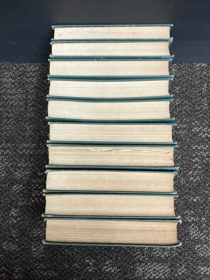 Works Of Edgar Allan Poe 10 Volume HC Set Harper & Brothers Green & Gold Covers Foto 3 de 4