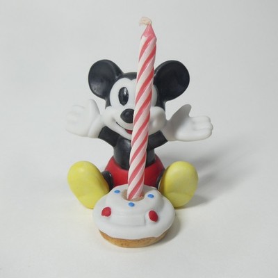 Mickey Mouse Birthday Candle Figurine - Vintage Schmid Bisque Porcelain