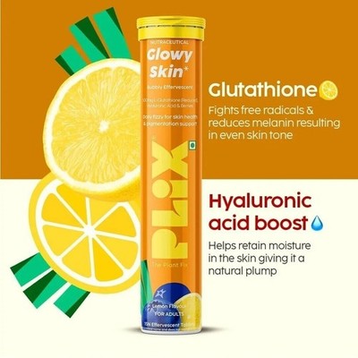 PLIX - THE PLANT FIX Glutathione 15 Tablets With Vitamin C Pack Of 4- (Lemon) L1