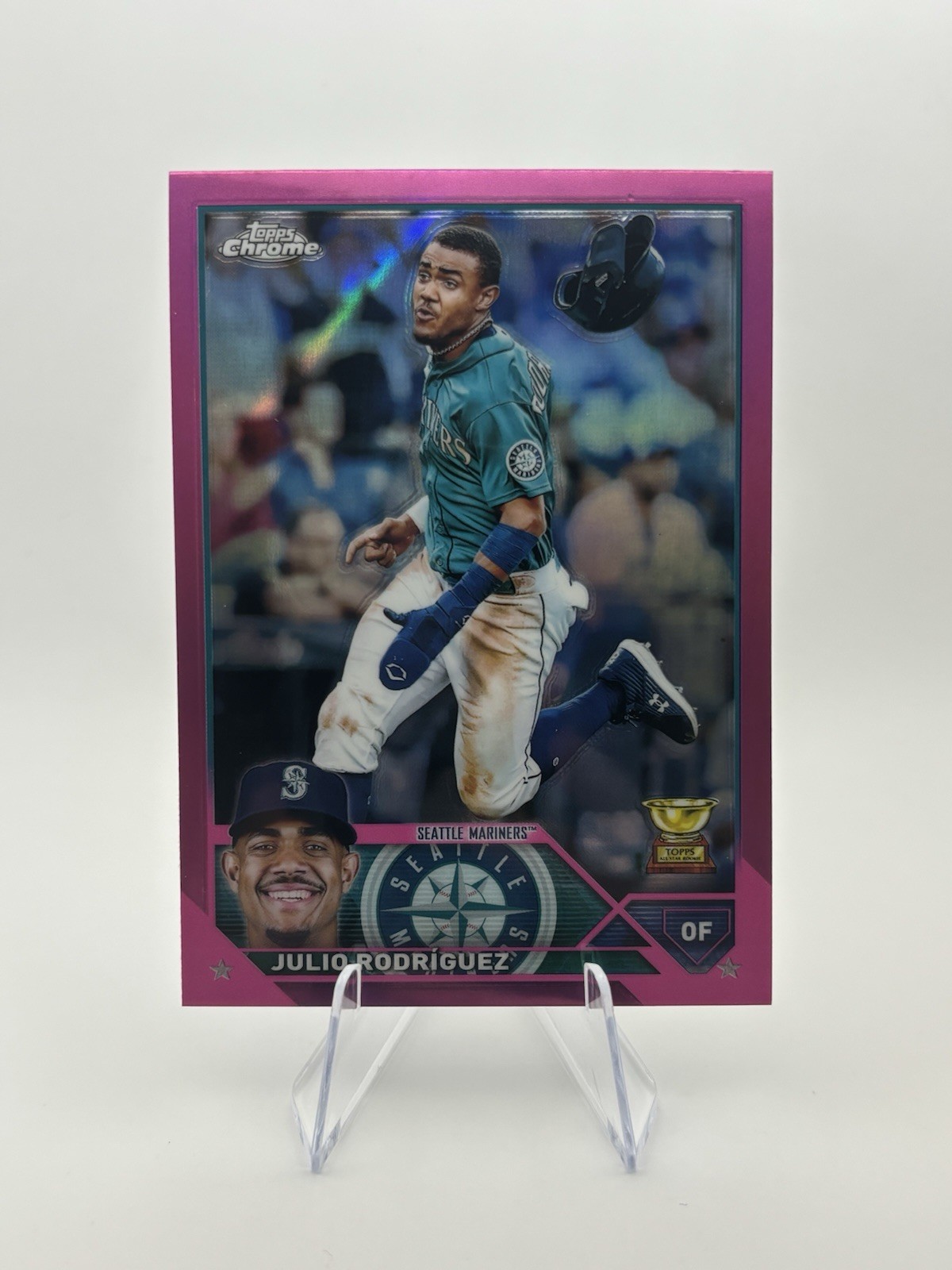 2023 Topps Chrome - Julio Rodriguez #200 Pink Refractor Seattle Mariners