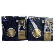 Luxurious Dunilin Napkins Wedding Event 48x48cm Elegant Lilly Black New 48pc
