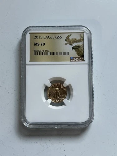 2015 Eagle G$5 1/10th Gold Coin NGC MS70