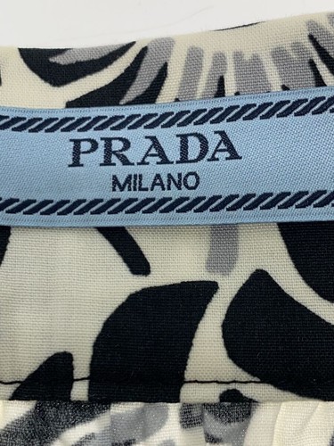 PRADA Other Skirt 42 Cotton WHT Total Pattern APD1 2016 535 Used - Picture 4 of 6