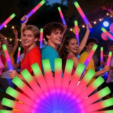 12pcs Foam Glow Sticks,Party Favors Supplies,3 Flashing Modes Glow In The Dar...