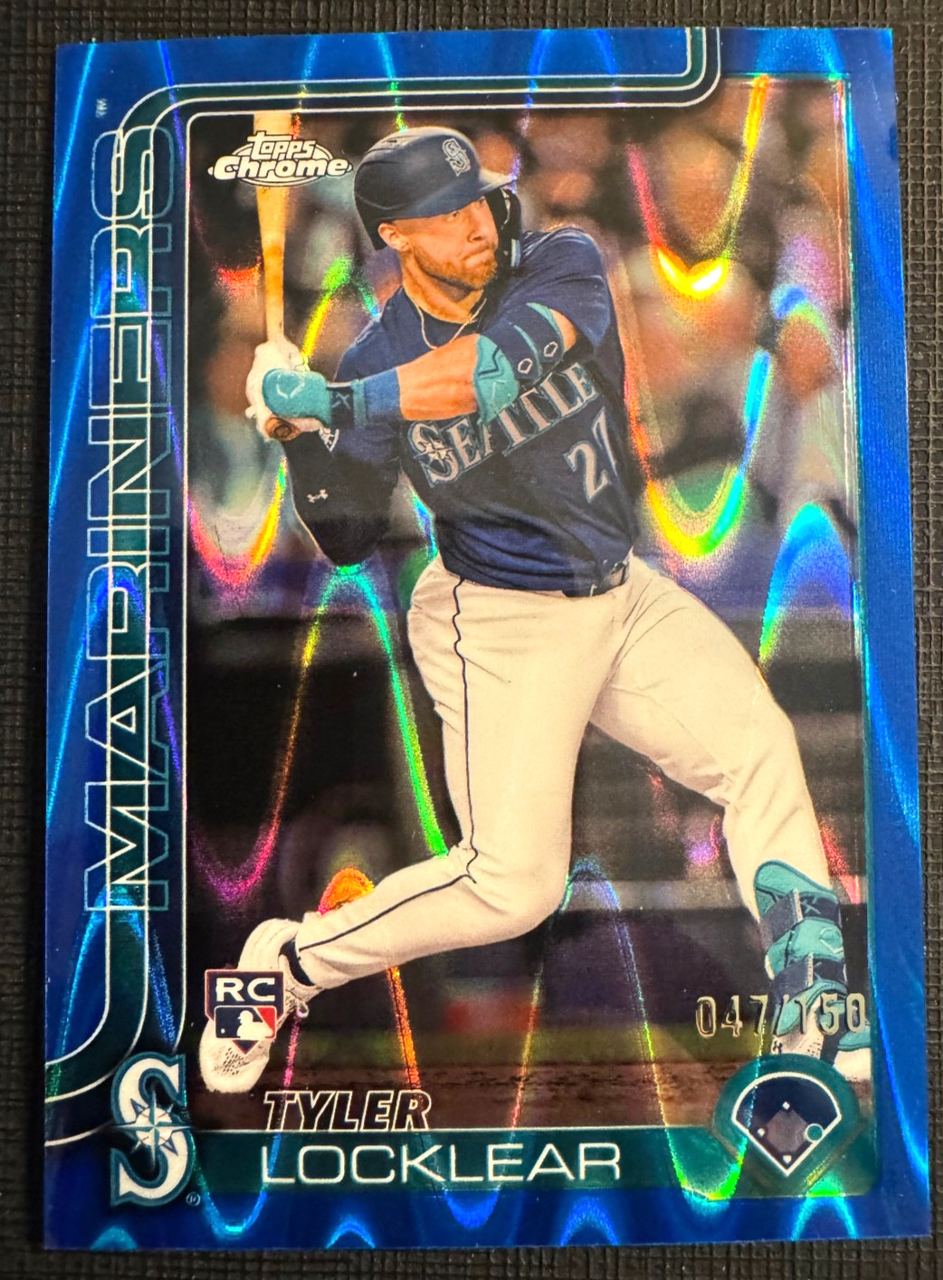 2025 Topps Chrome Tyler Locklear Blue Lava Refractor /150 #41 Mariners Rc Rookie