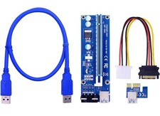 PCI-E 1X to 16X Extender Mining USB3.0 Cable Riser Adapter For Graphics Card