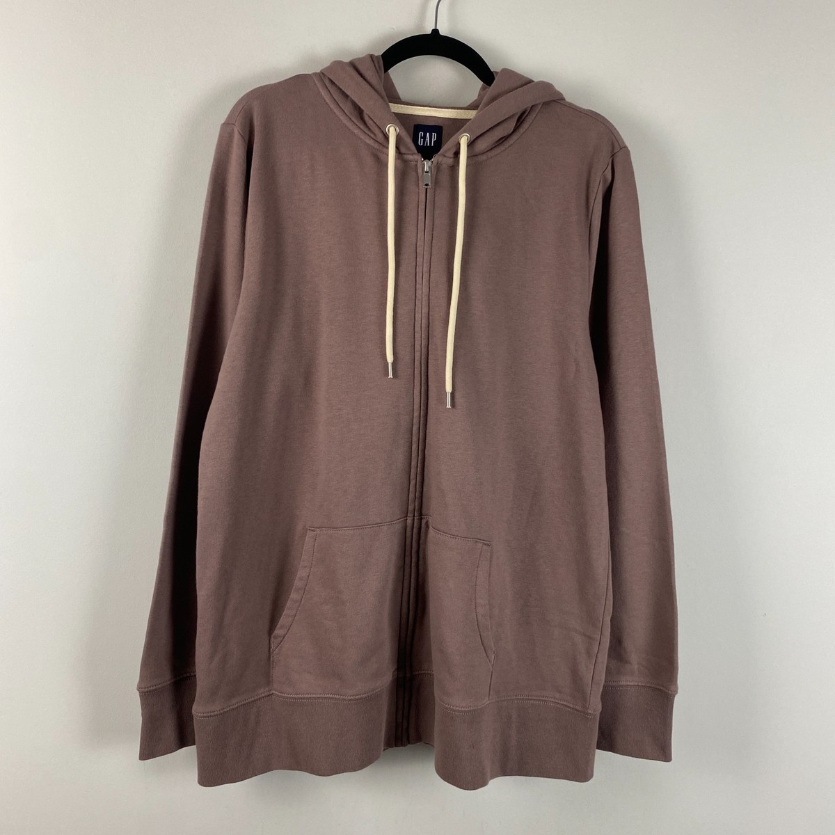 トップス 90s old gap zip hoodie Gap Vintage Soft Classic Full-Zip Hoodie Size XL Tall Taupe Brown