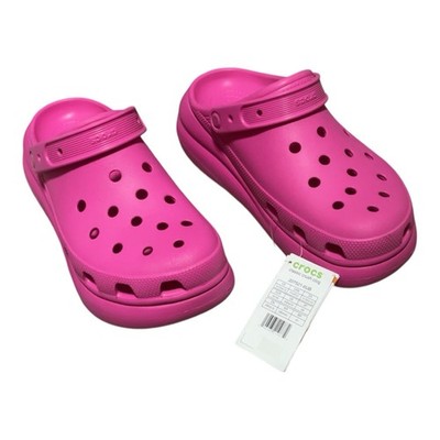 New Crocs Classic Crush Clog Pink M10 W12 Platform Iconic Comfort Sandals Shoes