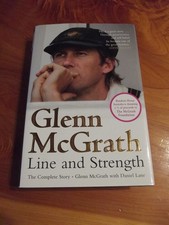 H/C CRICKET BOOK GELNN MCGRATH LINE AND STRENGTH 2008  GREAT   * MUST SEE *
