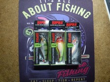 Rapala X-Rap Shad Shallow Lot of 3 Colors XRSH-6 Suspending Jerk Bait Lures